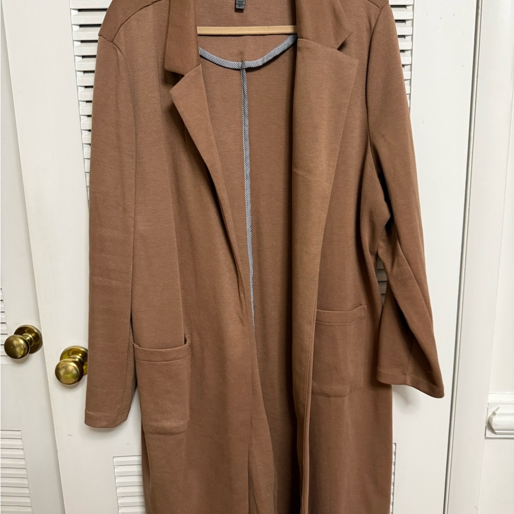 Chic Tan Longline Coat